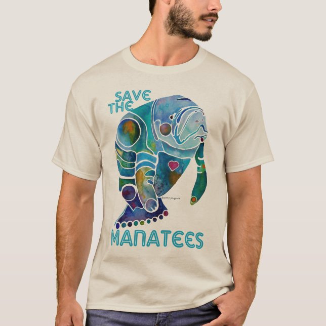 T-shirt Sauvez les lamantins bleus (Devant)