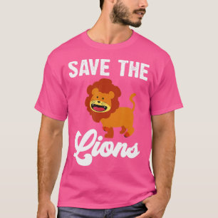 T-shirt Sauvez Les Lions Wildlife Lion Safari Adventure
