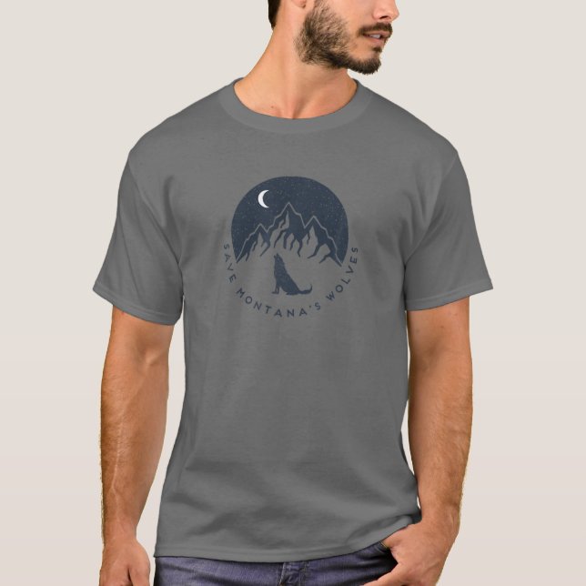 T-shirt Sauvez les loups - Sauvez les loups du Montana (Devant)
