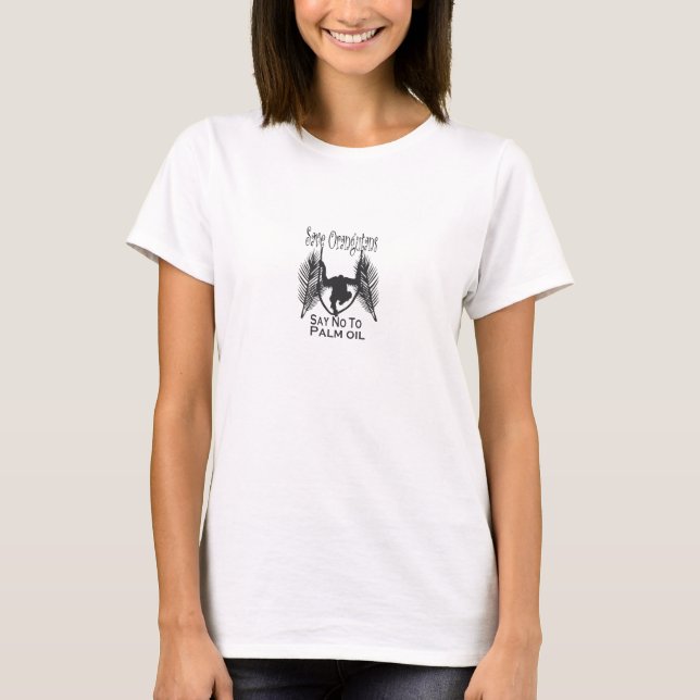 T-shirt Sauvez les orangs-outans disent non à la chemise (Devant)