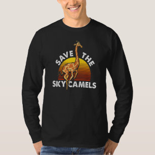T-shirt Sauvez les Sky Camels Giraffe Wildlife Wilderness 