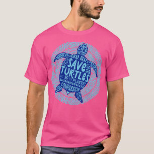 T-shirt Sauvez les Turtles Blue Boho