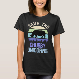 T-shirt Sauvez Les Unicornes Chubby Couleurs Vintages Dist