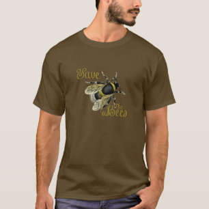 T-shirt Sauvez l'illustration de cru d'abeilles