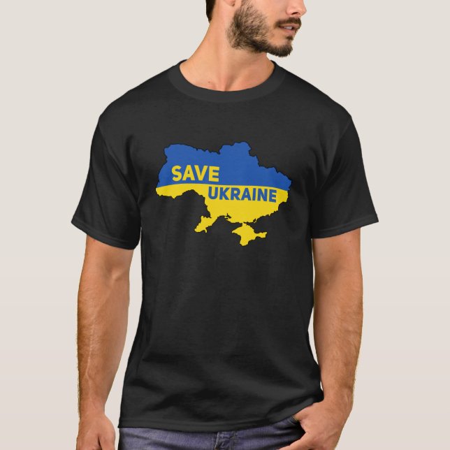 T-shirt Sauvez l'Ukraine de l'incursion russe  (Devant)