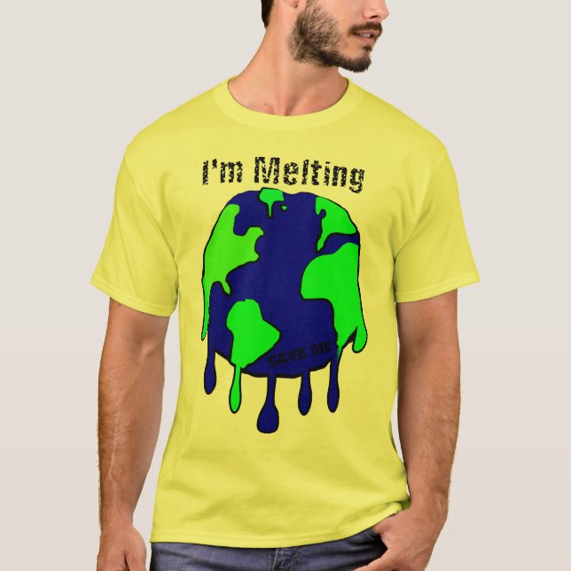T-shirt Sauvez-moi, en fondant le monde (Devant)