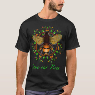 T-shirt Sauvez nos abeilles protéger l'environnement thème