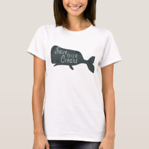 T-shirt Sauvez nos océans Baleine De l'environnement