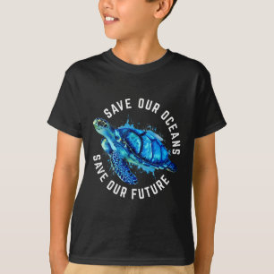 T-shirt Sauvez nos océans Tortue Jour des terres Pro Envir