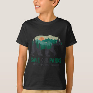 T-shirt Sauvez nos parcs nationaux américains Résistez Pré