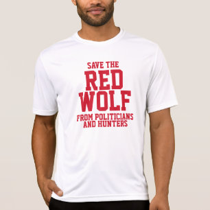 T-shirt Sauvez notre loup rouge mis en danger