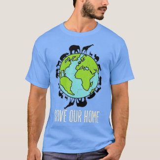 T-shirt Sauvez notre maison Animaux Conservation de la fau