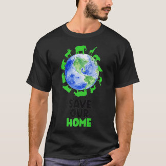 T-shirt Sauvez notre maison Animaux Conservation de la fau