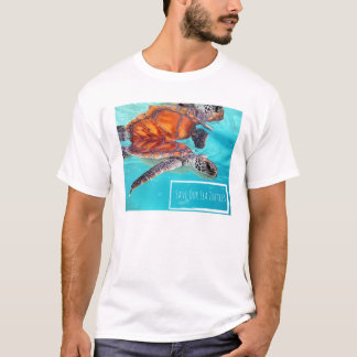T-shirt Sauvez notre pièce en t de tortues de mer