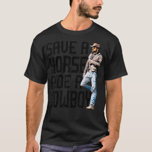 T-shirt Sauvez Un Cheval À Cheval Une Cowboy Rip Drôle