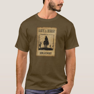 T-shirt Sauvez un cheval, montez un cowboy