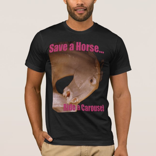 T-shirt Sauvez un tour de cheval un carrousel (Devant)