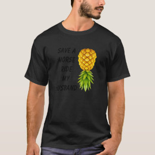 T-shirt Sauvez une balade à cheval Mon mari Swinger Lifest