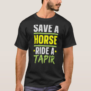 T-shirt Sauvez Une Balade À Cheval Un Tapir Animaux Zookee