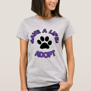 T-shirt Sauvez une vie ! Adoptez les animaux familiers de