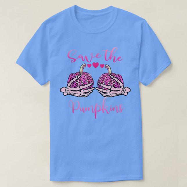 T-shirt Sauvez vos Citrouilles Leopard Sensibilisation au  (Design devant)