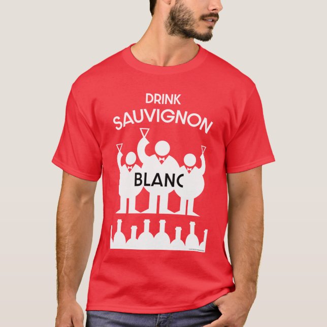 T-shirt Sauvignon Blanc Vin Drinker (Devant)