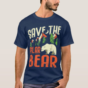 T-shirt Sauvons La Conception Des Ours Polaires Pour Le Ch