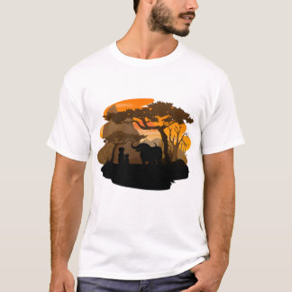 T-shirt Savanna Forest Silhouette Minimal Nature Art