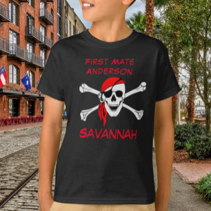 T-shirt Savannah GA Pirate Prénom de l'homme