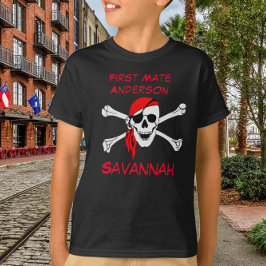 T-shirt Savannah GA Pirate Prénom de l'homme