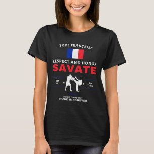 T-shirt Savate Boxe Française Kickboxing Pratiquant de Sav