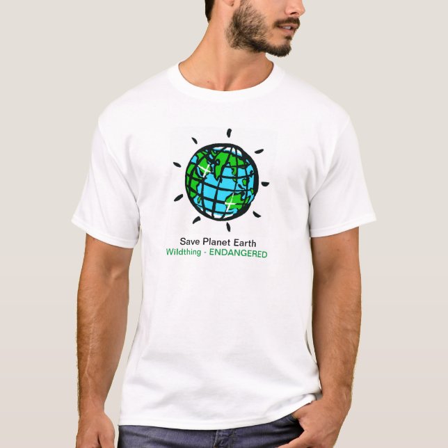 T-shirt Save Planet Earth - Wildthing - Conservation - (Devant)