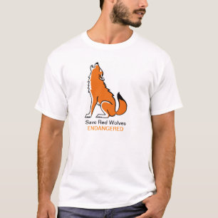 T-shirt Save Red WOLVES - USA - Animal en voie de disparit