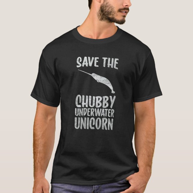 T-shirt save the chubby unicorn Save The Narwhals (Devant)
