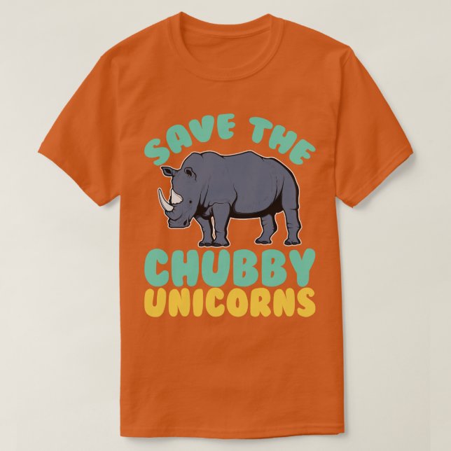 T-shirt Save The Chubby Unicorns (Design devant)