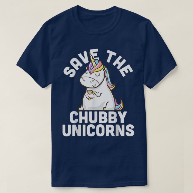 T-shirt Save The Chubby Unicorns  (Design devant)
