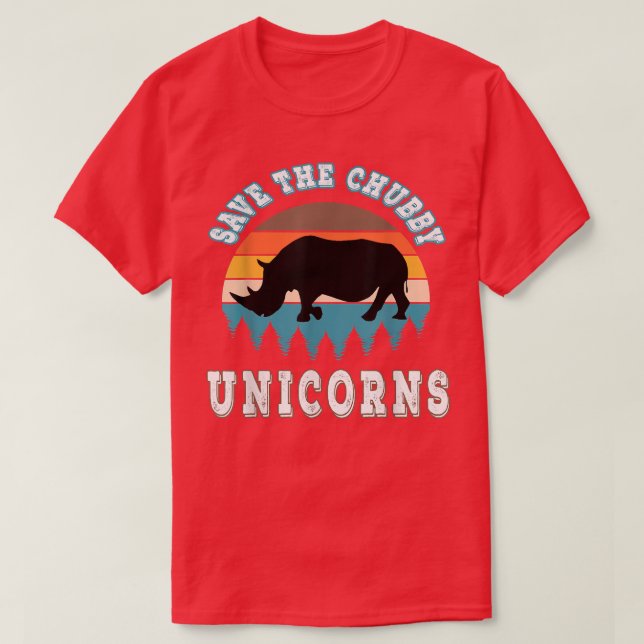 T-shirt Save the chubby unicorns (Design devant)