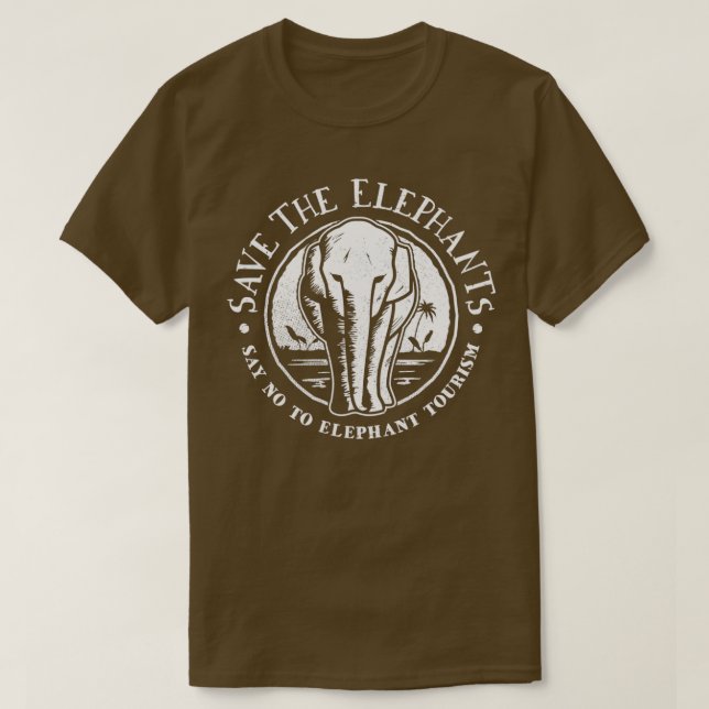 T-shirt Save the Elephant Rescue (Design devant)