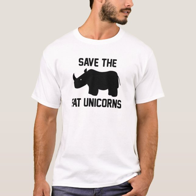 T-shirt Save The Fat Unicorns (Devant)