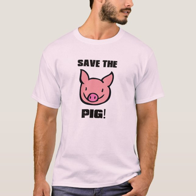 T-shirt SAVE THE PIG (Vorderseite)
