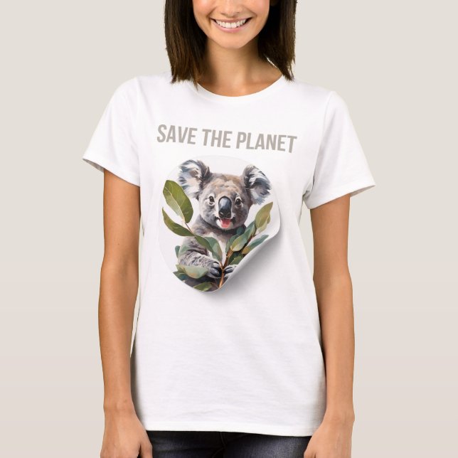 T-shirt Save the Planet: Wear Your Love for Koalas! (Devant)