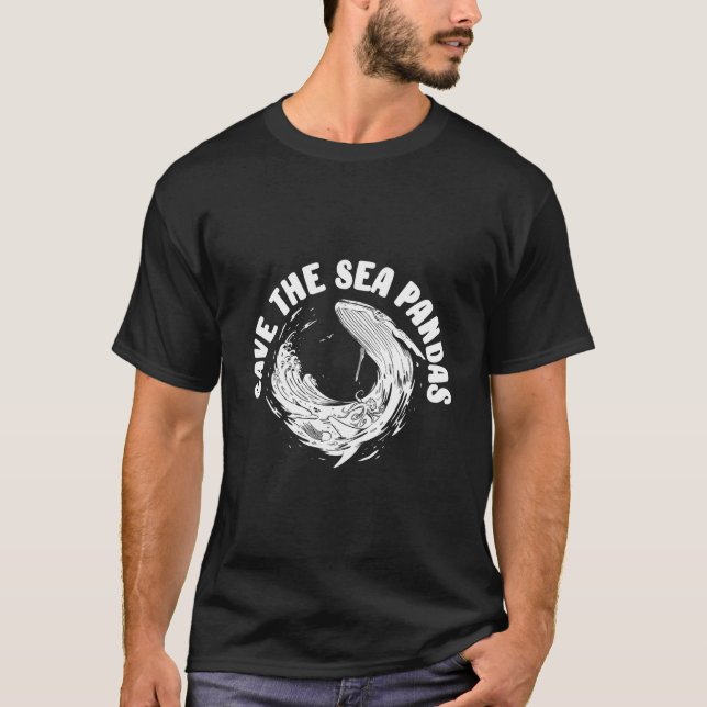 T-shirt Save The Sea Pandas (Devant)