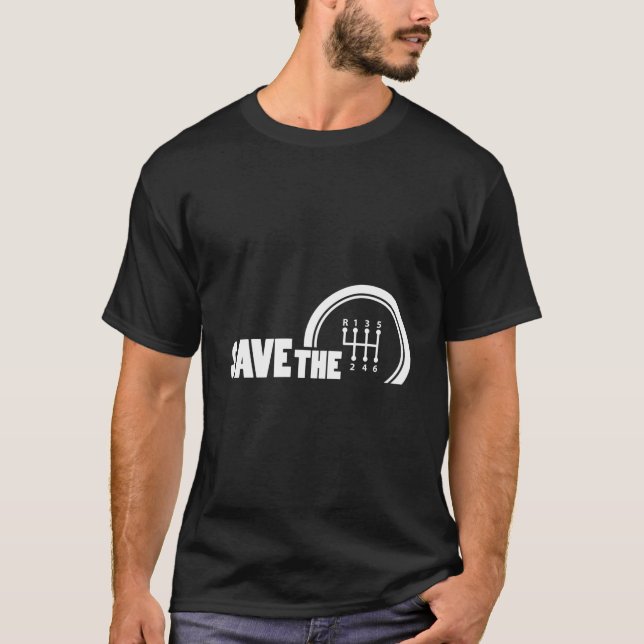 T-shirt Save The Stick Ual Transmission Three Pedals (Devant)