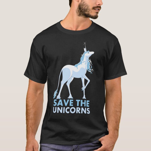 T-shirt Save the Unicorns friends gift (Devant)