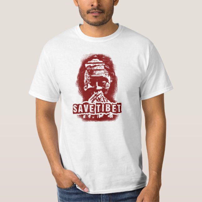 T-SHIRT SAVE TIBET~ ! TIBET GRATUIT ! (Devant)