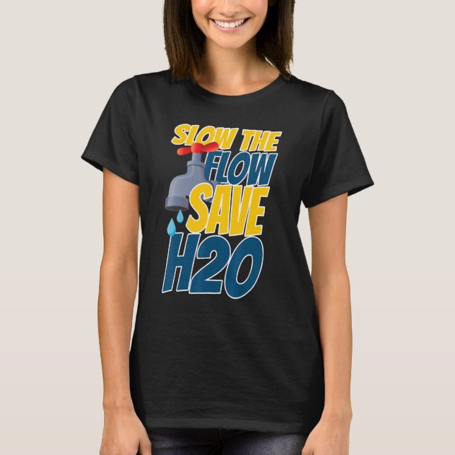 T-shirt savewater water saveearth nature savetheplanet eco (Devant)
