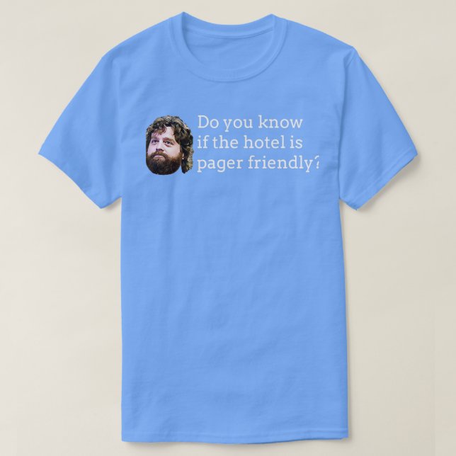 T-shirt Savez-vous si l'hôtel est à l'écoute des clients ? (Design devant)