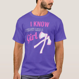 T-shirt Savoir Jeter Comme Fille Drôle Femmes Ax Jeter Cad