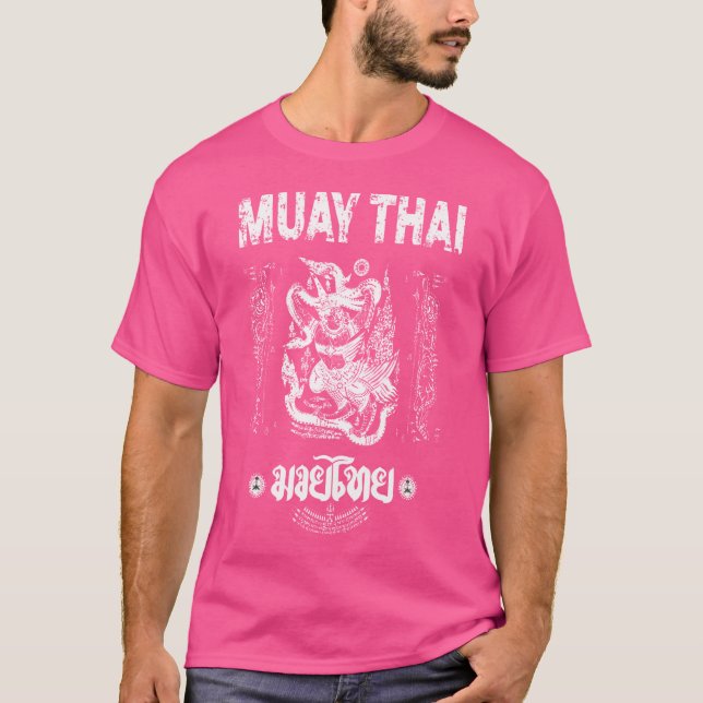 T-shirt Sawadee Thai traditionnel Sak Yant Thai Twin Tiger (Devant)
