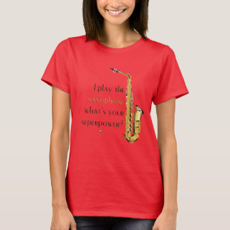 T-shirt Saxophone Abbildung mit Inschrift